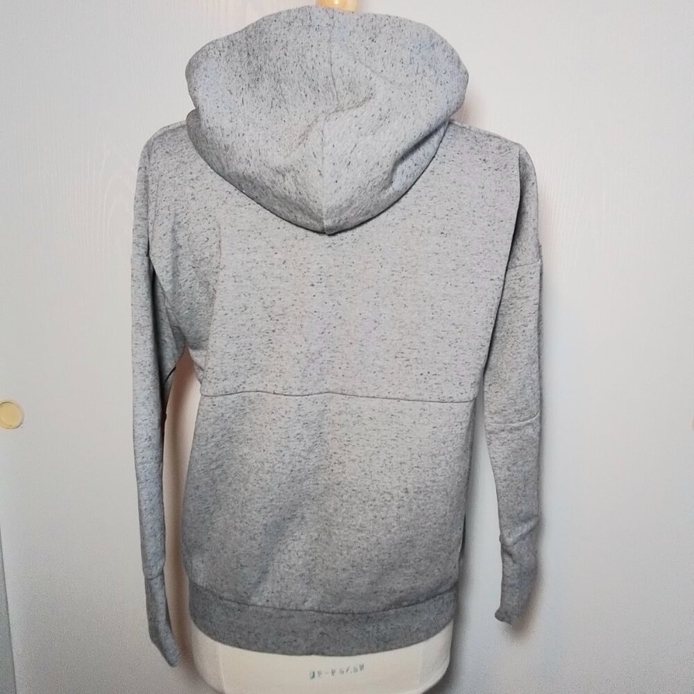 Adidas Zipper Hoodie Sweatshirt Heathered Gray Grey size M - Picture 4 of 5